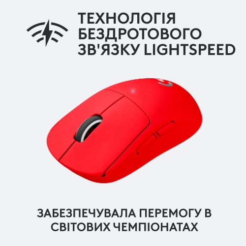 Photo Mouse Logitech G Pro X SUPERLIGHT (910-006784) Red