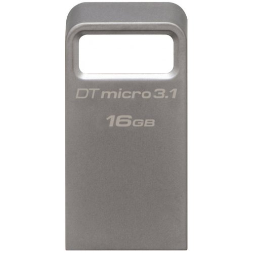 Купить Накопитель Kingston DataTraveler Micro USB 3.1 16GB Metal (DTMC3/16GB) - цена в Харькове, Киеве, Днепре, Одессе
в интернет-магазине Telemart фото