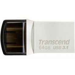 Фото Накопичувач Transcend JetFlash 890S 3C/USB 3.1 64GB Metal (TS64GJF890S)