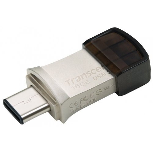 Купить Накопитель Transcend JetFlash 890 16GB Type-C USB 3.1/3.0 Silver (TS16GJF890S) - цена в Харькове, Киеве, Днепре, Одессе
в интернет-магазине Telemart фото