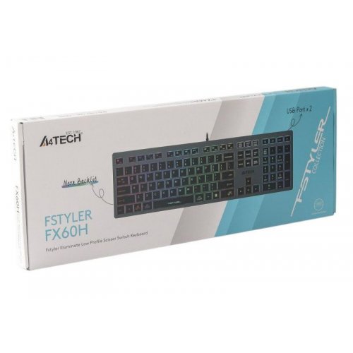 Фото Клавиатура A4Tech Fstyler FX60H Neon Backlit Grey