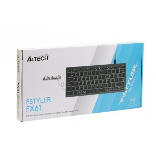 Клавиатура A4Tech Fstyler FX61 Grey купить в Украине: Киев, Днепр, Харьков, Одесса  | Низкая цена, отзывы, характеристики от TELEMART фото
