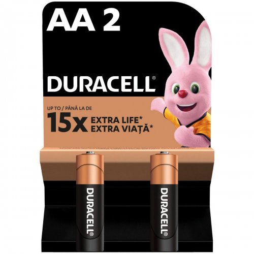 Купити Батарейки Duracell AA (LR06) MN1500 2шт (81417078) - ціна в Києві, Львові, Вінниці, Хмельницькому, Франківську, Україні | інтернет-магазин TELEMART.UA фото