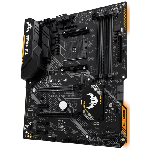 Материнська плата Asus TUF B450-PLUS GAMING (sAM4, AMD B450) Factory Recertified купити з перевіркою сумісності: огляд, характеристики, ціна у Києві, Львові, Вінниці, Хмельницькому, Івано-Франківську, Україні | інтернет-магазин TELEMART.UA фото