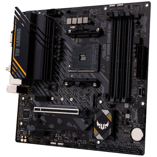 Материнська плата Asus TUF GAMING B550M-E (WI-FI) (sAM4, AMD B550) Factory Recertified купити з перевіркою сумісності: огляд, характеристики, ціна у Києві, Львові, Вінниці, Хмельницькому, Івано-Франківську, Україні | інтернет-магазин TELEMART.UA фото