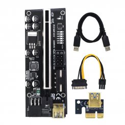 Райзер Kriptos PCI-E v.010s PLUS 2 x 6pin/Molex/SATA Black