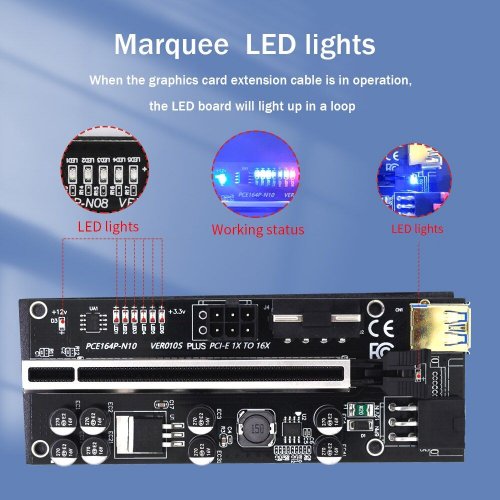 Купити Райзер Kriptos PCI-E v.010s PLUS 2 x 6pin/Molex/SATA Black - ціна в Києві, Львові, Вінниці, Хмельницькому, Франківську, Україні | інтернет-магазин TELEMART.UA фото