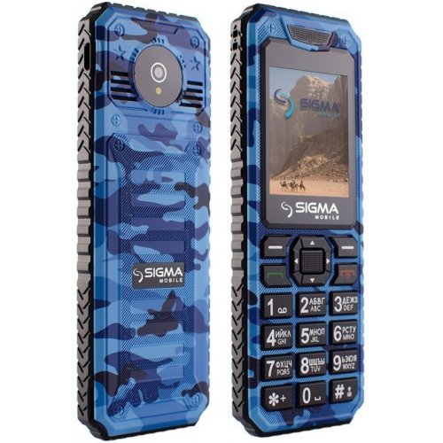 Купить Мобильный телефон Sigma mobile X-style 11 Dragon Blue Camouflage - цена в Харькове, Киеве, Днепре, Одессе
в интернет-магазине Telemart фото