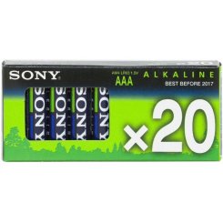 Батарейки Sony AAA (LR03) Alkaline 20шт (AM4M20X)