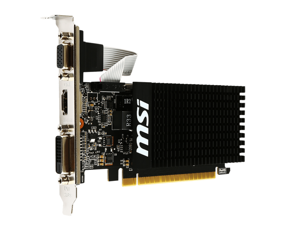 Купить Видеокарта MSI GeForce GT 710 2048MB (GT 710 2GD3H LP) с проверкой  совместимости: обзор, характеристики, цена в Киеве, Днепре, Одессе,  Харькове, Украине | интернет-магазин TELEMART.UA