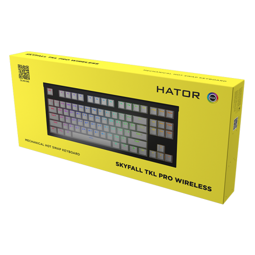 Фото Клавиатура HATOR Skyfall TKL PRO Wireless Kailh BOX Red (HTK-668) Yellow