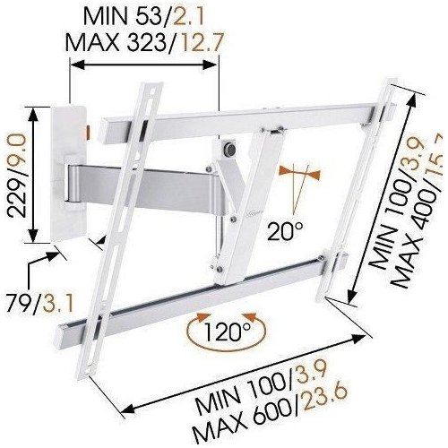 Купити Кронштейн VOGELS W52081 White - ціна в Києві, Львові, Вінниці, Хмельницькому, Франківську, Україні | інтернет-магазин TELEMART.UA фото