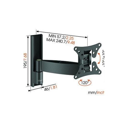 Купити Кронштейн VOGELS WALL 1025 Black - ціна в Києві, Львові, Вінниці, Хмельницькому, Франківську, Україні | інтернет-магазин TELEMART.UA фото
