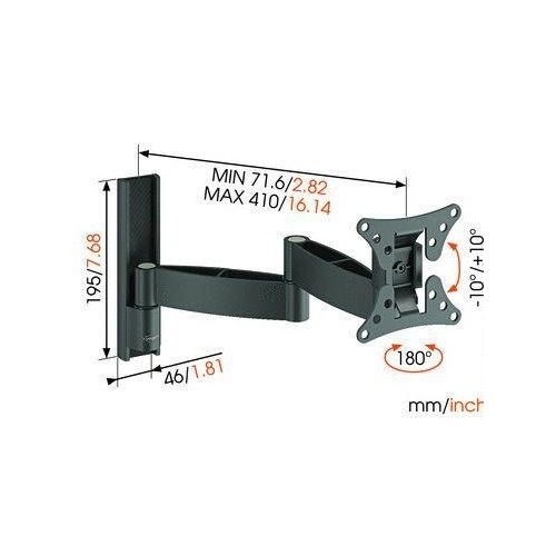 Купити Кронштейн VOGELS WALL 1045 Black - ціна в Києві, Львові, Вінниці, Хмельницькому, Франківську, Україні | інтернет-магазин TELEMART.UA фото
