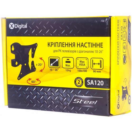 Купить Кронштейн X-DIGITAL STEEL SA120 Black - цена в Харькове, Киеве, Днепре, Одессе
в интернет-магазине Telemart фото