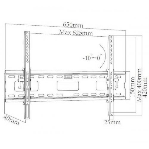 Купить Кронштейн X-Digital 40-65" Steel ST415 Black - цена в Харькове, Киеве, Днепре, Одессе
в интернет-магазине Telemart фото