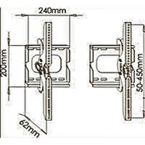Купити Кронштейн X-DIGITAL PLB116 Black - ціна в Києві, Львові, Вінниці, Хмельницькому, Франківську, Україні | інтернет-магазин TELEMART.UA фото