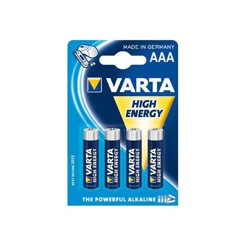 

Батарейки Varta AAA (LR03) High Energy 4шт (04903121414)