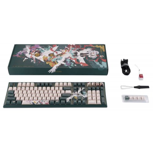 Photo Keyboard Varmilo VBS108 Crane Cherry Mx Silent Red (A03A037A6A0A17A031) Green