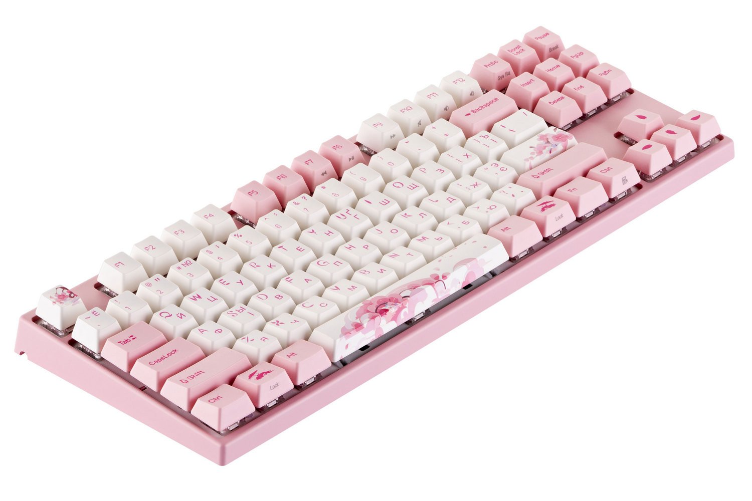 Купить Клавиатура Varmilo VEA87 Sakura R2 Cherry Mx Blue  (A23A027A1A0A17A024) Pink/White - цена в Харькове, Киеве, Днепре, Одессе в  интернет-магазине Telemart