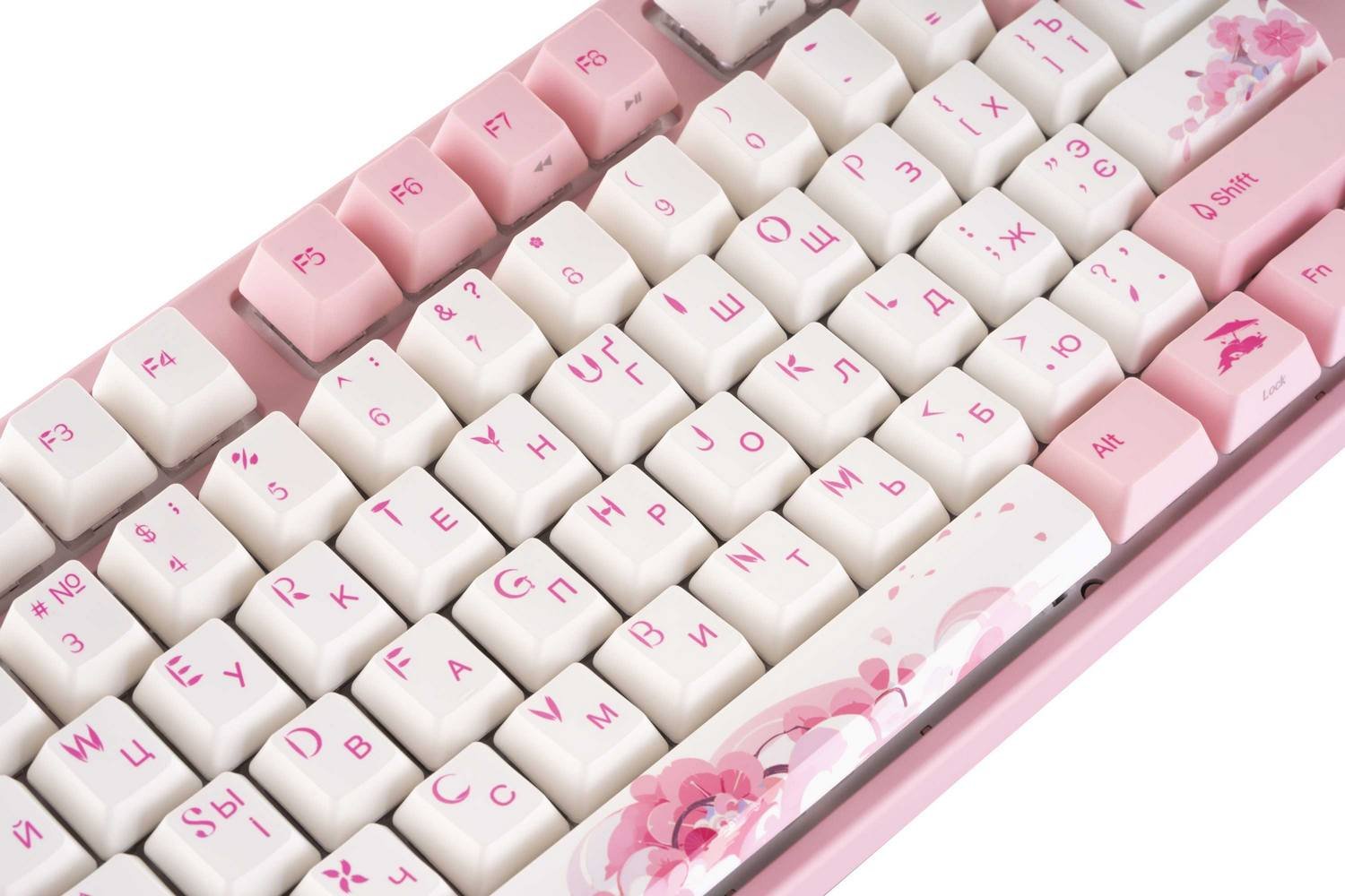 Купить Клавиатура Varmilo VEA87 Sakura R2 Cherry Mx Blue  (A23A027A1A0A17A024) Pink/White - цена в Харькове, Киеве, Днепре, Одессе в  интернет-магазине Telemart