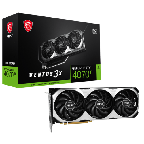 Фото Видеокарта MSI GeForce RTX 4070 Ti VENTUS 3X OC 12288MB (RTX 4070 Ti VENTUS 3X 12G OC)