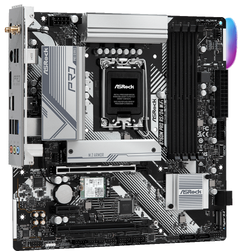 Photo Motherboard AsRock B760M Pro RS/D4 WIFI (s1700, Intel B760)