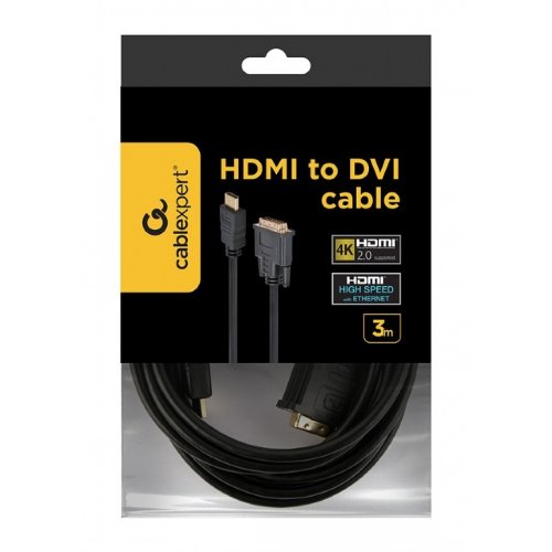 Купить Кабель Cablexpert HDMI-DVI 3m v1.3 (CC-HDMI-DVI-10) - цена в Харькове, Киеве, Днепре, Одессе
в интернет-магазине Telemart фото