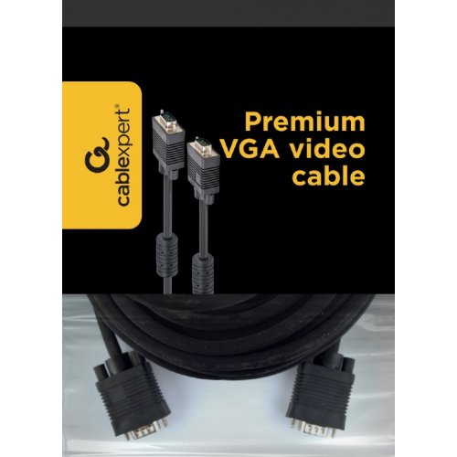 Купить Кабель Cablexpert VGA-VGA 10m Premium (CC-PPVGA-10M-B) Black - цена в Харькове, Киеве, Днепре, Одессе
в интернет-магазине Telemart фото