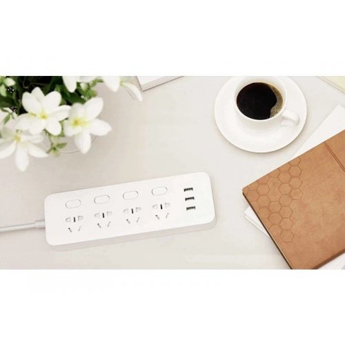 Мережевий фільтр Xiaomi 2м 4 розетки + 3 USB (NRB4023CN) купити в Україні: Київ, Львів, Хмельницький, Тернопіль, Івано-Франківськ | Низька ціна, відгуки, характеристики від TELEMART фото