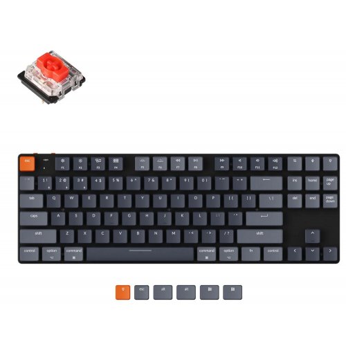

Keychron K1SE 87 Key White Led Gateron Red WL (K1SEG1) Black