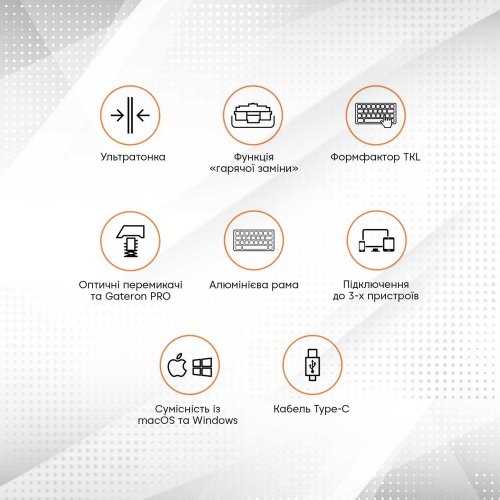 Клавиатура Keychron K1SE 87 Key White Led Optical Banana Hot-Swap WL (K1SED4) Black купить в Украине: Киев, Днепр, Харьков, Одесса  | Низкая цена, отзывы, характеристики от TELEMART фото