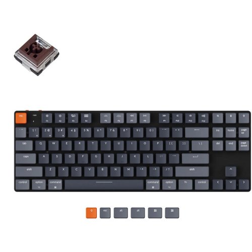 Купить Клавиатура Keychron K1SE 87 Key RGB Optical Brown Hot-Swap WL (K1SEE3) Black - цена в Харькове, Киеве, Днепре, Одессе
в интернет-магазине Telemart фото