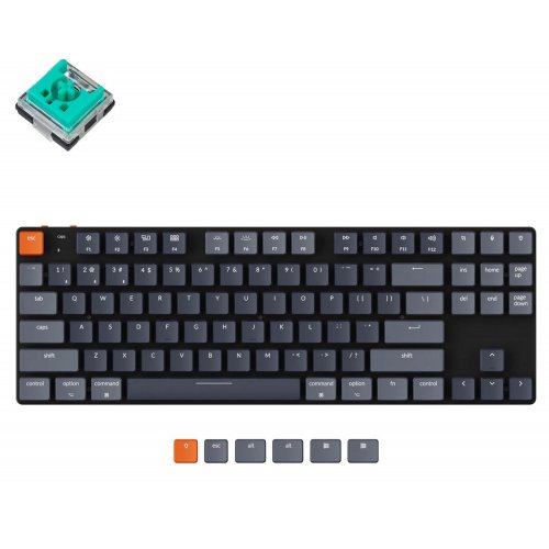 Купить Клавиатура Keychron K1SE 87 Key RGB Optical Mint Hot-Swap WL (K1SEE5) Black - цена в Харькове, Киеве, Днепре, Одессе
в интернет-магазине Telemart фото