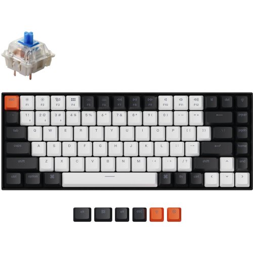 Купити Клавіатура Keychron K2 84 Key RGB Gateron G PRO Blue Hot-Swap WL (K2B2H) Black - ціна в Києві, Львові, Вінниці, Хмельницькому, Франківську, Україні | інтернет-магазин TELEMART.UA фото