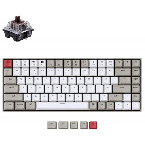 Купить Клавиатура Keychron K2 84 Key Gateron G PRO Brown WL (K2K3) Retro - цена в Харькове, Киеве, Днепре, Одессе
в интернет-магазине Telemart фото