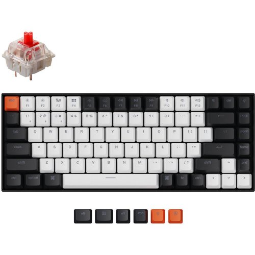 Купити Клавіатура Keychron K2 84 Key RGB Gateron G PRO Red Hot-Swap WL (K2B1H) Black - ціна в Києві, Львові, Вінниці, Хмельницькому, Франківську, Україні | інтернет-магазин TELEMART.UA фото