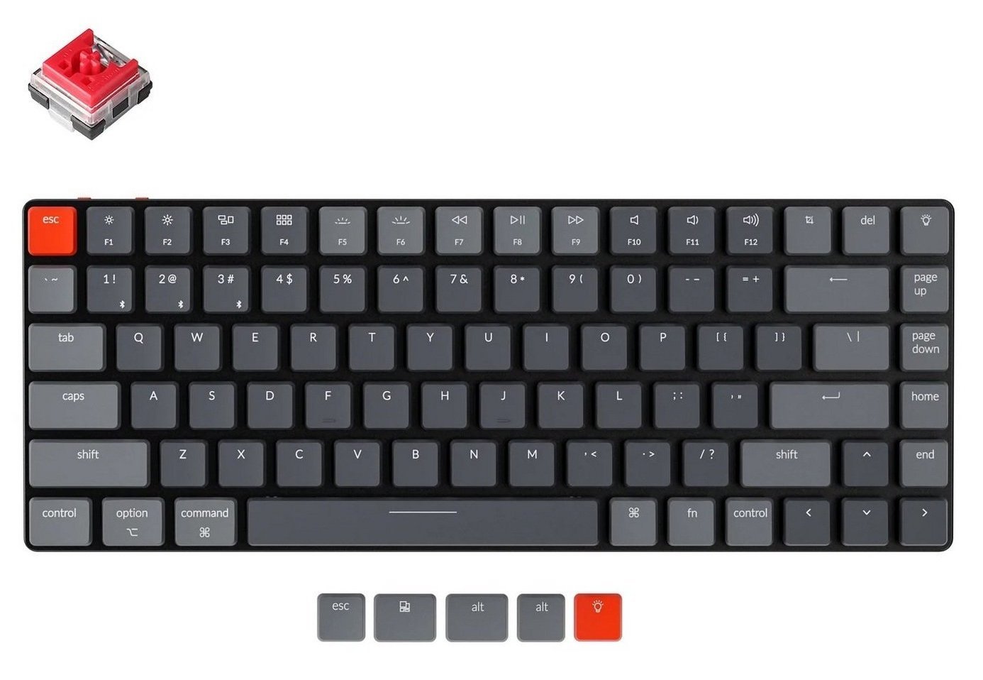 Клавиатура Keychron K3 84 Key RGB Gateron Red WL (K3B1) Black купить в ...