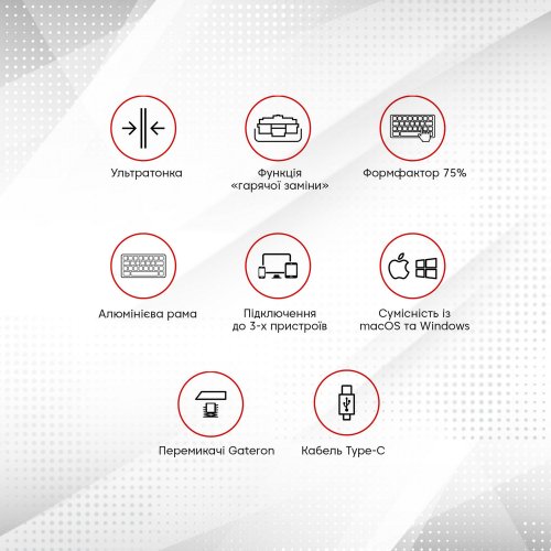 Клавіатура Keychron K3 84 Key RGB Gateron Red WL (K3B1) Black купити в Україні: Київ, Львів, Хмельницький, Тернопіль, Івано-Франківськ | Низька ціна, відгуки, характеристики від TELEMART фото