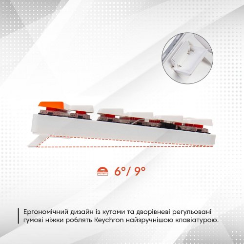 Купити Клавіатура Keychron K3 84 Key Gateron Red WL (K3K1) White - ціна в Києві, Львові, Вінниці, Хмельницькому, Франківську, Україні | інтернет-магазин TELEMART.UA фото