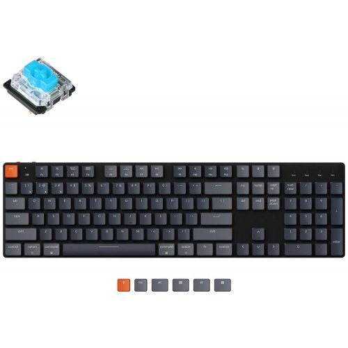 Клавіатура Keychron K5SE 104 Key RGB Gateron Blue WL (K5SEH2) Black купити в Україні: Київ, Львів, Хмельницький, Тернопіль, Івано-Франківськ | Низька ціна, відгуки, характеристики від TELEMART фото