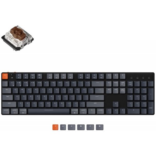 Клавіатура Keychron K5SE 104 Key RGB Gateron Brown WL (K5SEH3) Black купити в Україні: Київ, Львів, Хмельницький, Тернопіль, Івано-Франківськ | Низька ціна, відгуки, характеристики від TELEMART фото