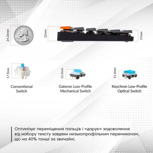 Клавіатура Keychron K5SE 104 Key RGB Gateron Brown WL (K5SEH3) Black купити в Україні: Київ, Львів, Хмельницький, Тернопіль, Івано-Франківськ | Низька ціна, відгуки, характеристики від TELEMART фото