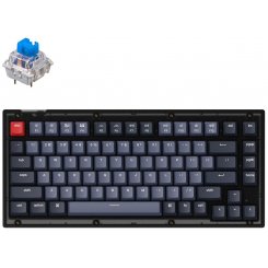 Клавиатура Keychron V1 84 Key QMK RGB Gateron G PRO Blue Hot-Swap (V1A2) Frosted Black
