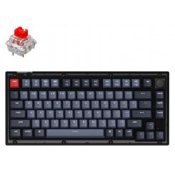 Клавіатура Keychron V1 84 Key QMK RGB Gateron G PRO Red Hot-Swap Knob (V1C1) Frosted Black