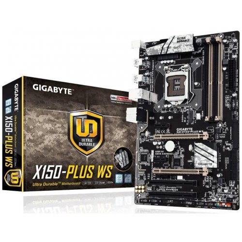 Продать Материнская плата Gigabyte GA-X150-PLUS WS (s1151, Intel С232) по Trade-In интернет-магазине Телемарт - Киев, Днепр, Украина фото