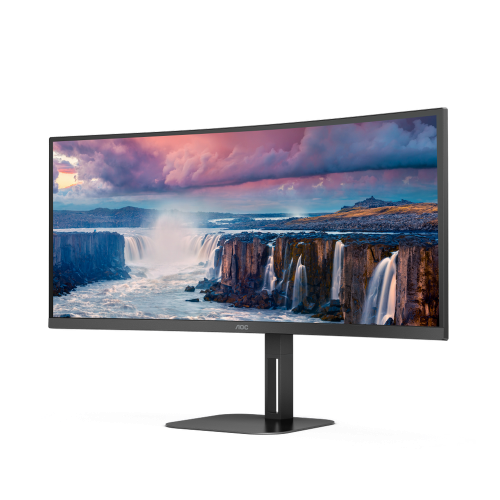 Купити Монітор AOC 34" CU34V5C/BK Black - ціна в Києві, Львові, Вінниці, Хмельницькому, Франківську, Україні | інтернет-магазин TELEMART.UA фото