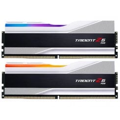 Photo RAM G.Skill DDR5 64GB (2x32GB) 6400Mhz Trident Z5 RGB Silver (F5-6400J3239G32GX2-TZ5RS)