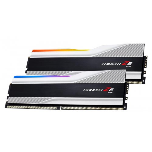 Фото ОЗП G.Skill DDR5 32GB (2x16GB) 7600Mhz Trident Z5 RGB Silver (F5-7600J3646G16GX2-TZ5RS)