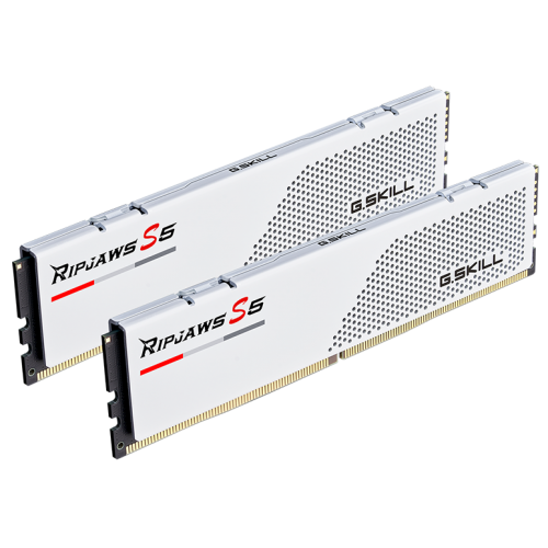 Фото ОЗУ G.Skill DDR5 32GB (2x16GB) 5200Mhz Ripjaws S5 White (F5-5200J3636C16GX2-RS5W)